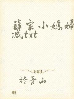 薛家小媳妇无删减txt