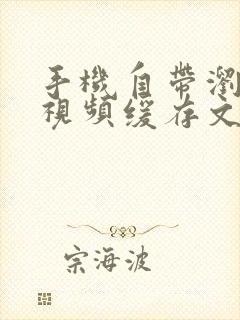 手机自带浏览器视频缓存文件在哪