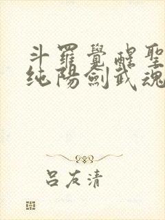 斗罗觉醒圣主和纯阳剑武魂小说