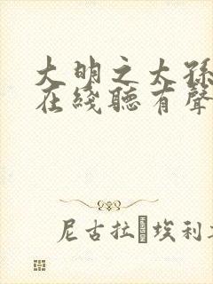 大明之太孙无敌在线听有声电子书