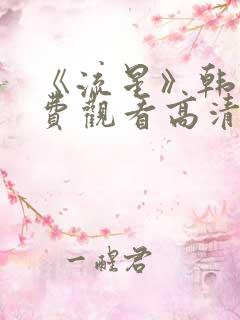 《流星》韩剧免费观看高清