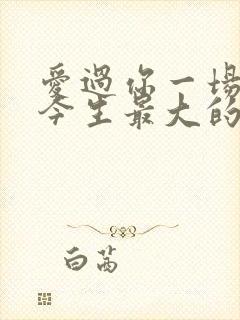 爱过你一场是我今生最大的荣幸什么歌