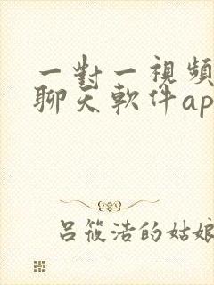 一对一视频聊天聊天软件app