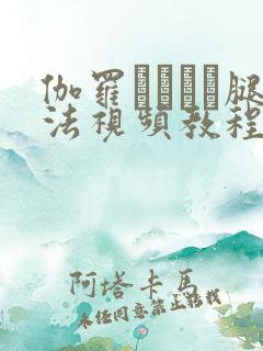 伽罗ちゃんが腿法视频教程