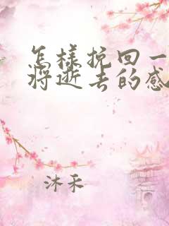 怎样挽回一段即将逝去的感情