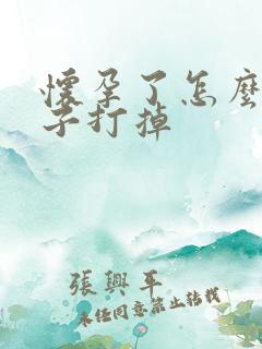 怀孕了怎么把孩子打掉