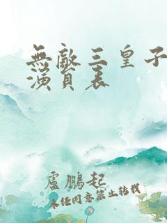 无敌三皇子短剧演员表