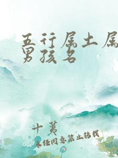 五行属土属金的男孩名