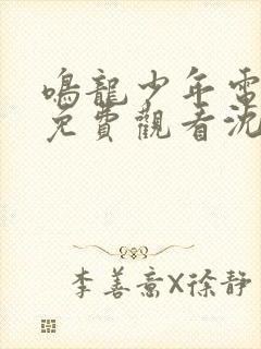 鸣龙少年电视剧免费观看沈耀