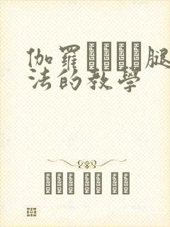 伽罗ちゃんが腿法的教学