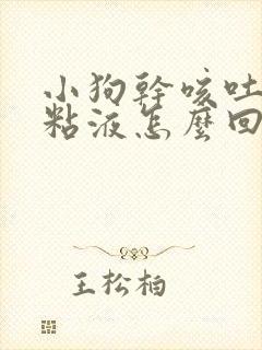 小狗干咳吐白色粘液怎么回事