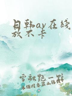 日韩av在线播放不卡
