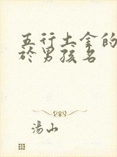 五行土金的字用于男孩名