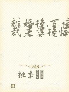 离婚后,百亿总裁老婆后悔了秦文婷