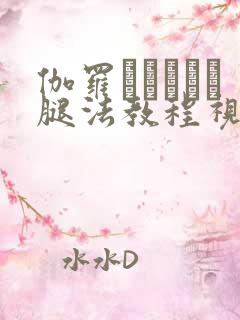 伽罗あちゃんが腿法教程视频
