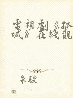 电视剧《孤战迷城》在线观看免费