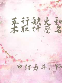 五行缺火和土,木取什么名?