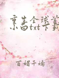 重生全球首富姜小白txt下载