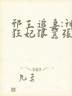 邪王追妻:神医狂妃狠嚣张阅读