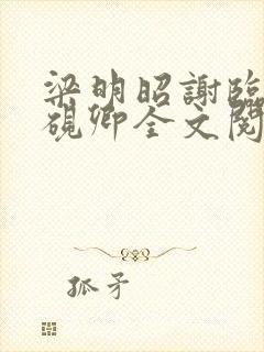 梁明昭谢临飞沈砚卿全文阅读