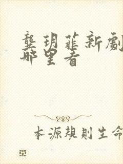 龚玥菲新剧全集哪里看