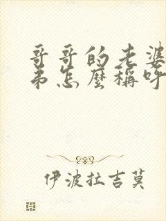 哥哥的老婆的弟弟怎么称呼