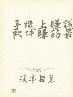 手机上赚钱哪个软件赚的最快