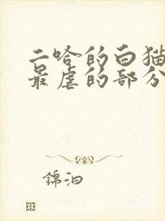 二哈的白猫师尊最虐的部分