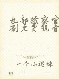 九部检察官电视剧免费观看全集