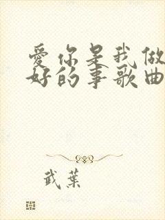 爱你是我做过最好的事歌曲