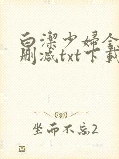 白洁少妇全文无删减txt下载