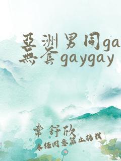 亚洲男同gay无套gaygay