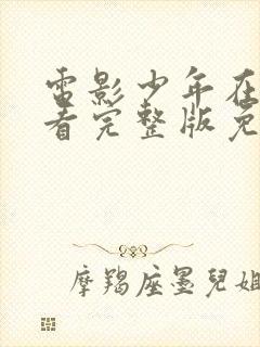 电影少年在线观看完整版免费