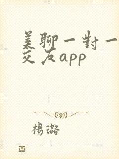美聊一对一聊天交友app
