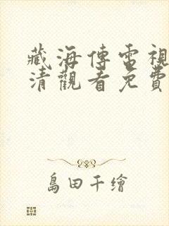 藏海传电视剧高清观看免费