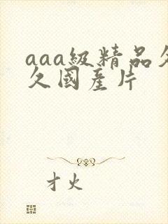 aaa级精品久久国产片