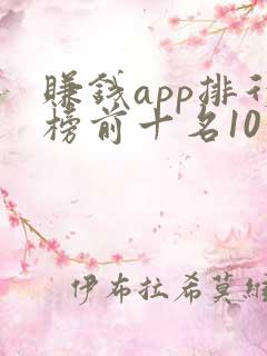 赚钱app排行榜前十名10分钟10元