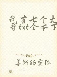我有七个大佬哥哥txt全本下载