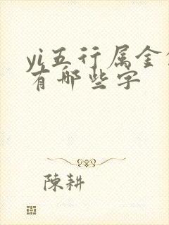 yi五行属金的有哪些字