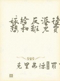 嫁给反派后天天想和离免费txt全文下载