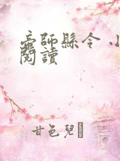 帝师县令 小说阅读