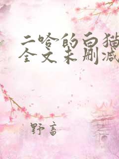 二哈的白猫师尊全文未删减