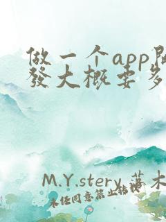 做一个app开发大概要多少钱