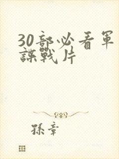 30部必看军统谍战片