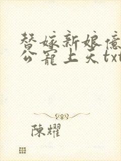 替嫁新娘亿万老公宠上天txt全集下载