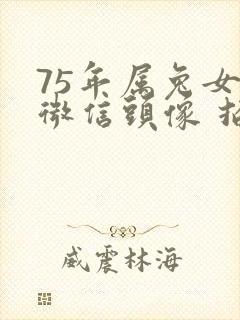 75年属兔女人微信头像 招财好运