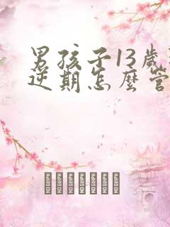 男孩子13岁叛逆期怎么管教