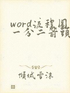 word流程图一分二箭头怎么画