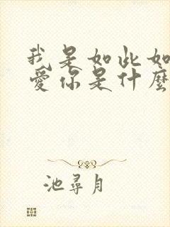 我是如此如此的爱你是什么歌