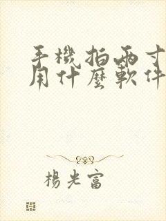 手机拍两寸照片用什么软件